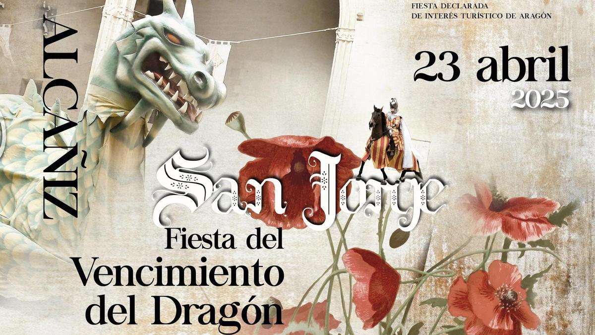 Cartel informativo Vencimiento del Dragón Alcañiz