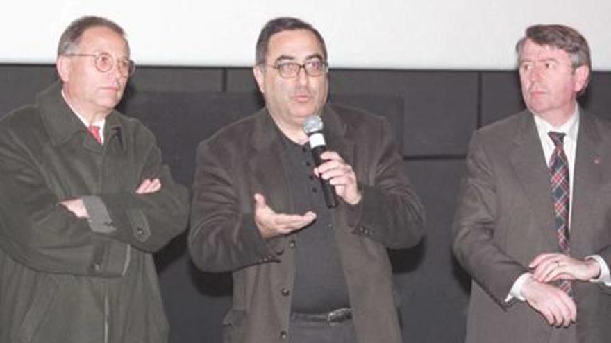 Antoni Llorens, Joaquim Nadal i Xavier Soy, a la inauguració dels cinemes Lauren de Girona el 1997.