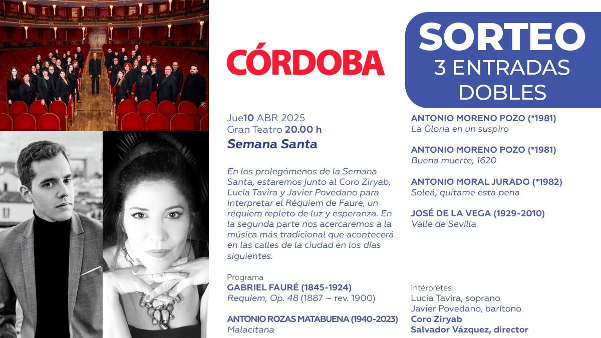 Sorteo de tres entradas dobles.