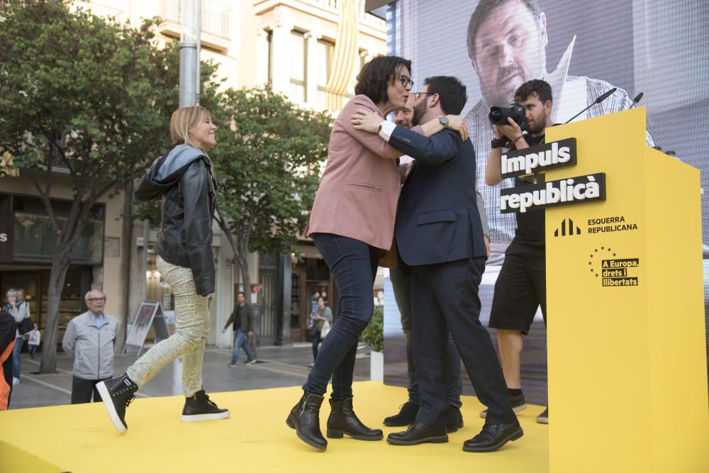 Pere Aragonès a Manresa en l'acte central d'ERC per al 26-M