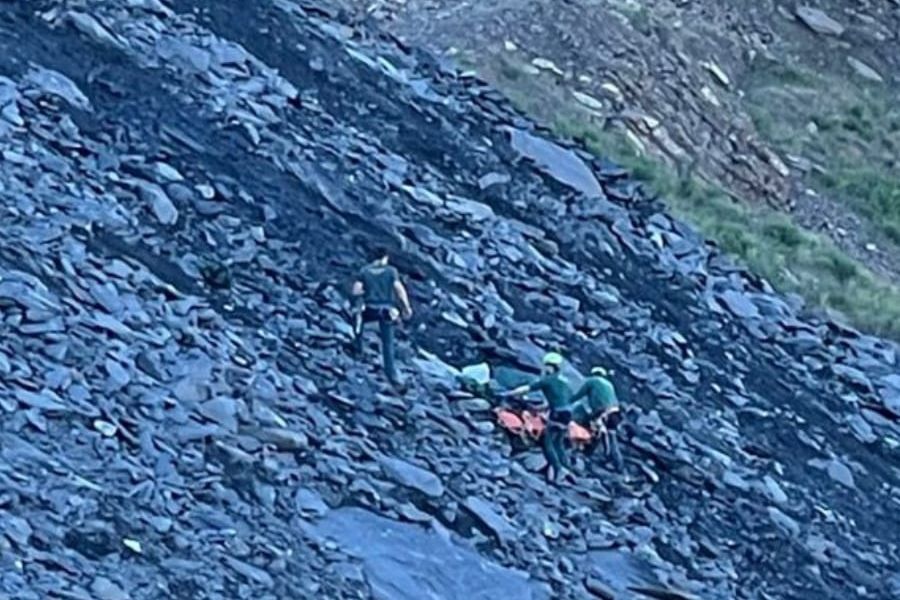 Las imágenes del accidente laboral mortal en una cantera de Carballeda de Valdeorras