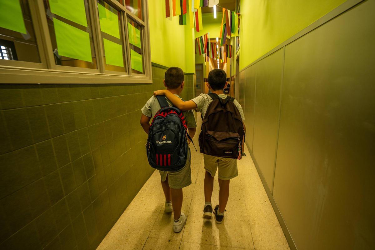 Vuelta al cole en la Escola Pia Sant Miquel de Barcelona