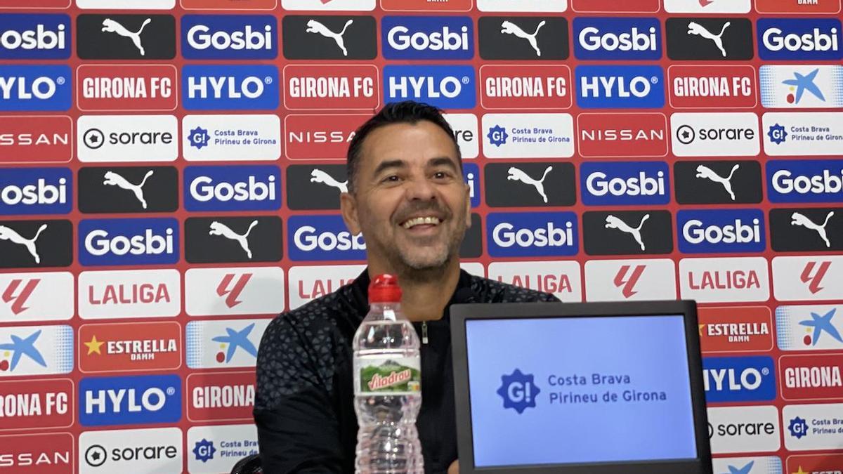 Míchel, en la roda de premsa prèvia al partit contra el Celta.