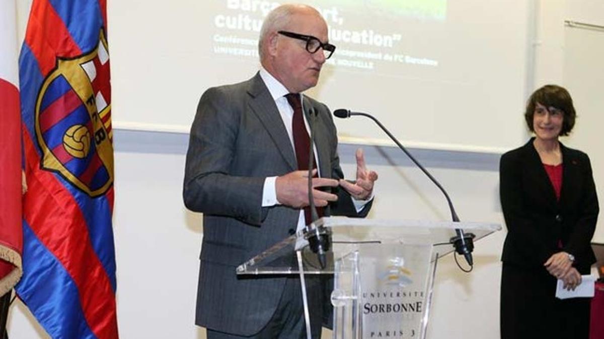 Carles Vilarubí, en un acto del Barça.