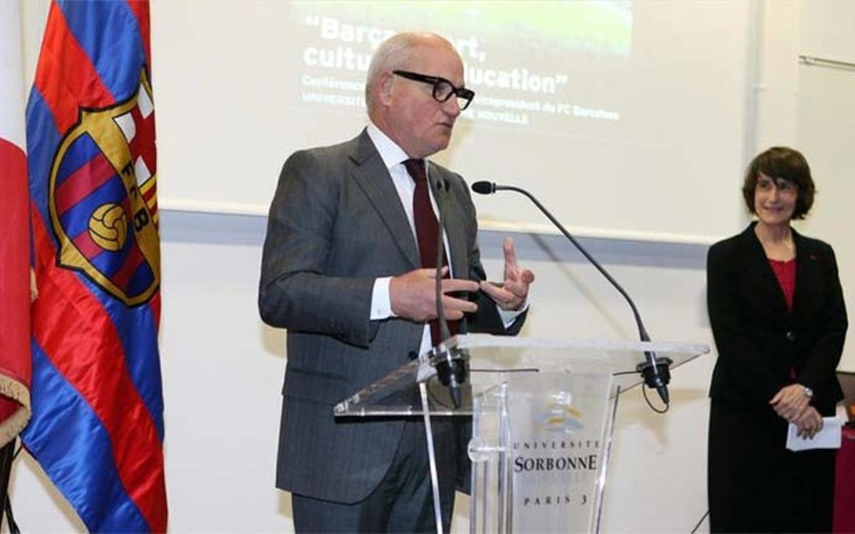 Carles Vilarubí, en un acto del Barça.