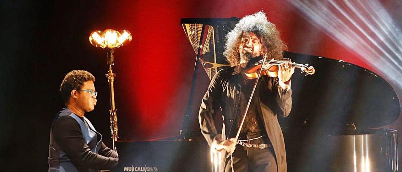 Ara Malikian en su concierto de ayer en la Laboral.