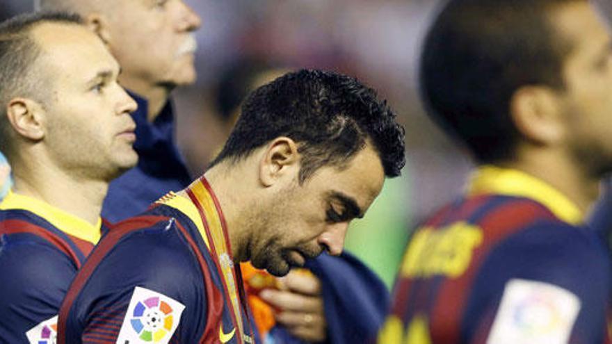 Los jugadores del FC Barcelona derrotados