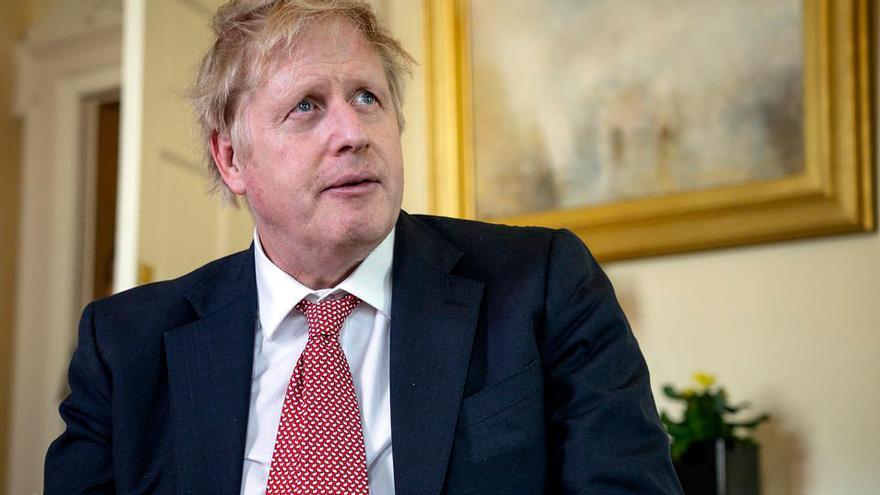 Imatge del primer minsitre anglès, Boris Johnson, aquest diumenge 12 d&#039;abril