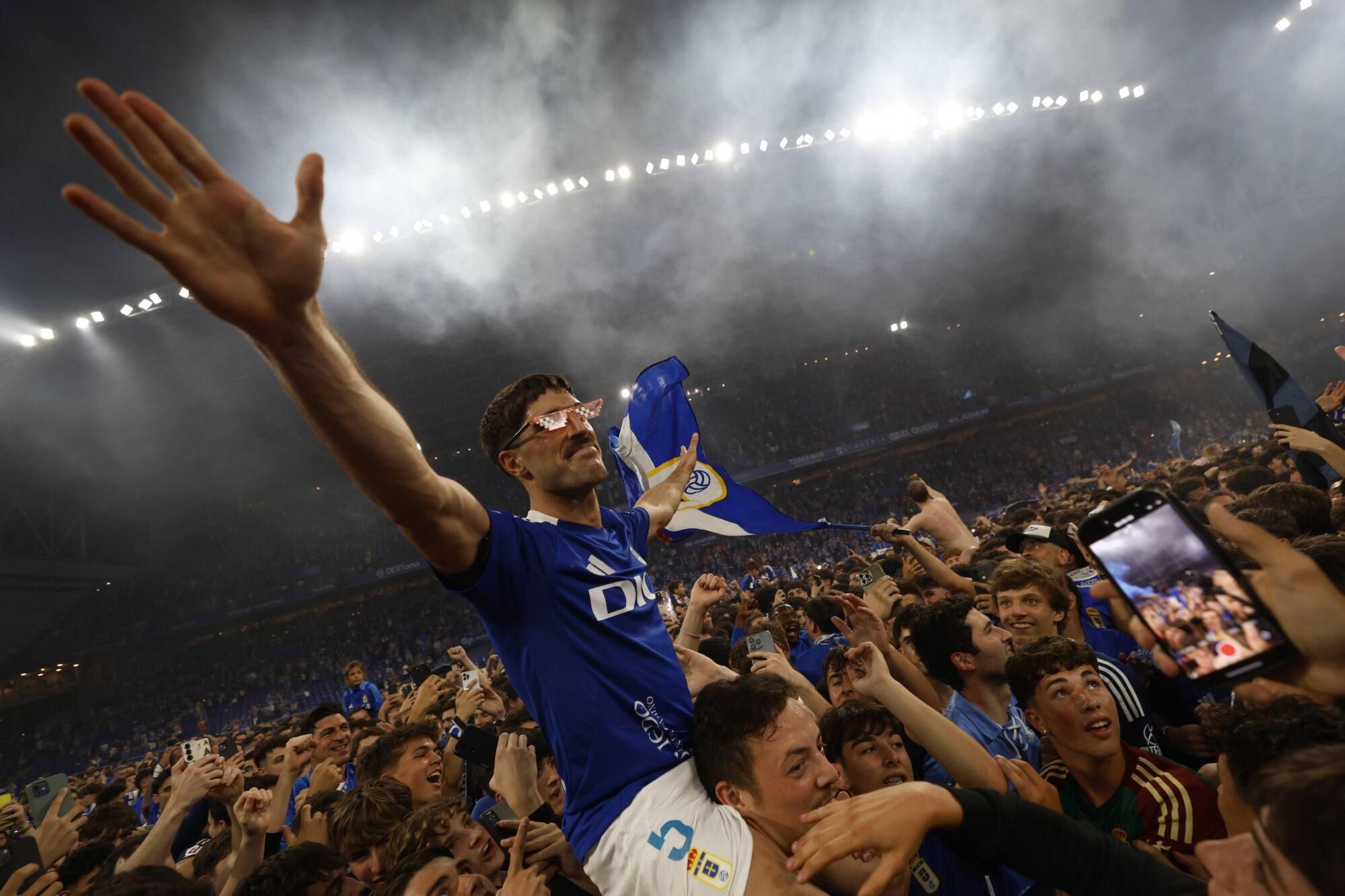 Así se vivió en el Carlos Tartiere la final del play-off entre el Real Oviedo y el Mirandés
