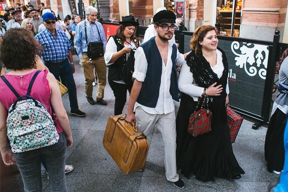 'Milana bonita' reivindica un tren digno para Extremadura en la estación de Atocha en Madrid