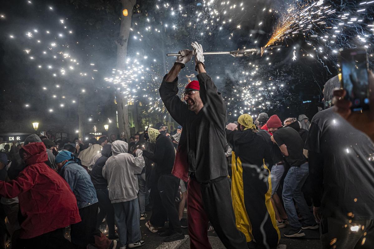 Dentro del correfoc de la Mercè