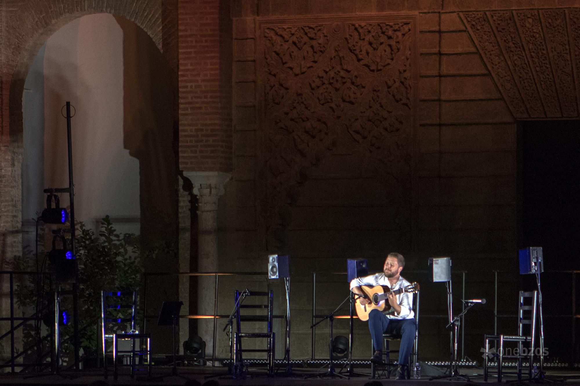 Alejandro Hurtado en el concierto de Rafael Riqueni en el Alcázar.