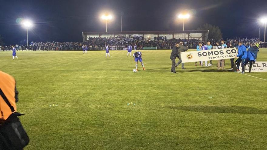 El campo del Becerril, antes del inicio del partido