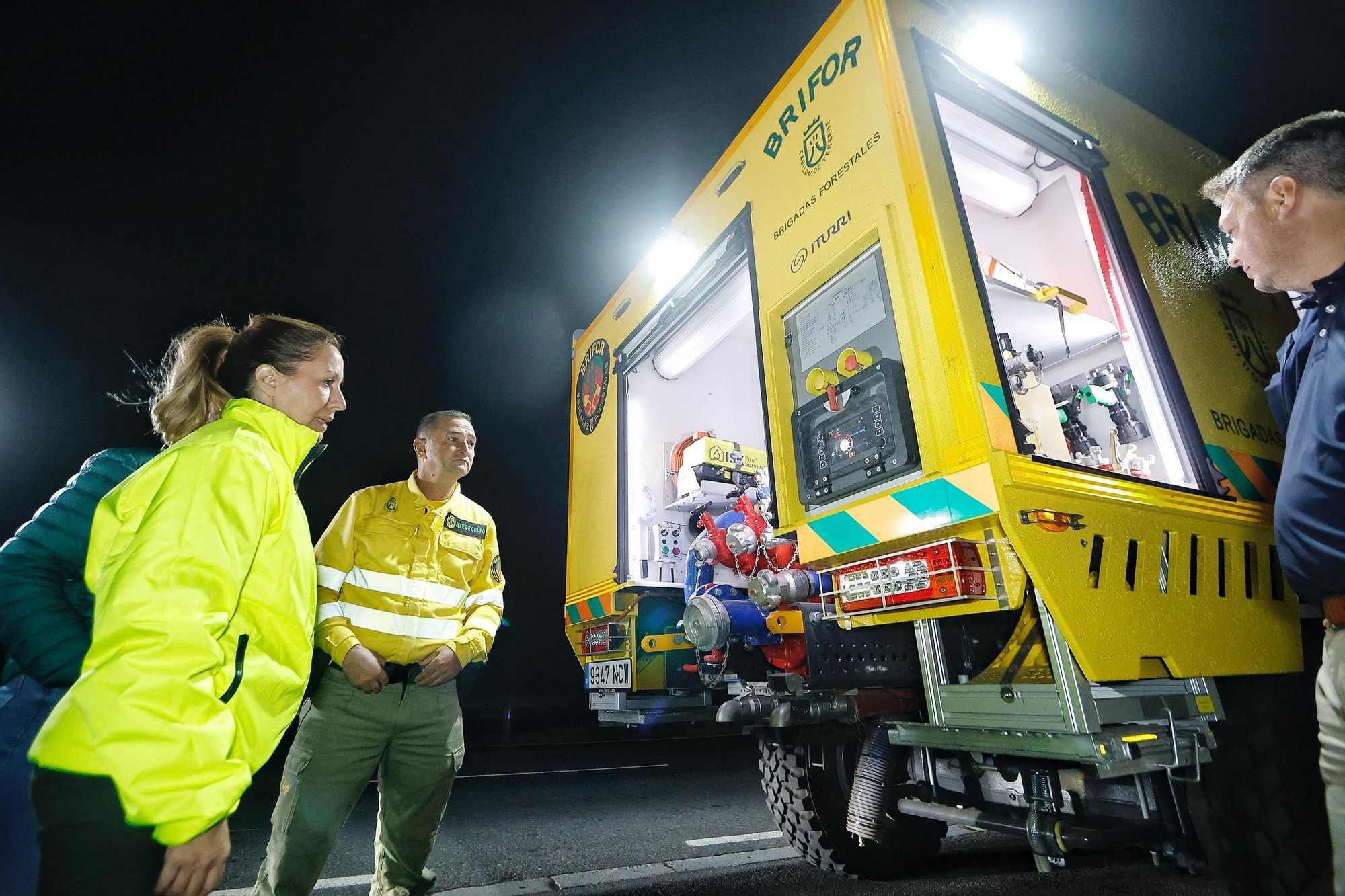Visita nocturna al Operativo de Prevención y Extinción de Incendios Forestales
