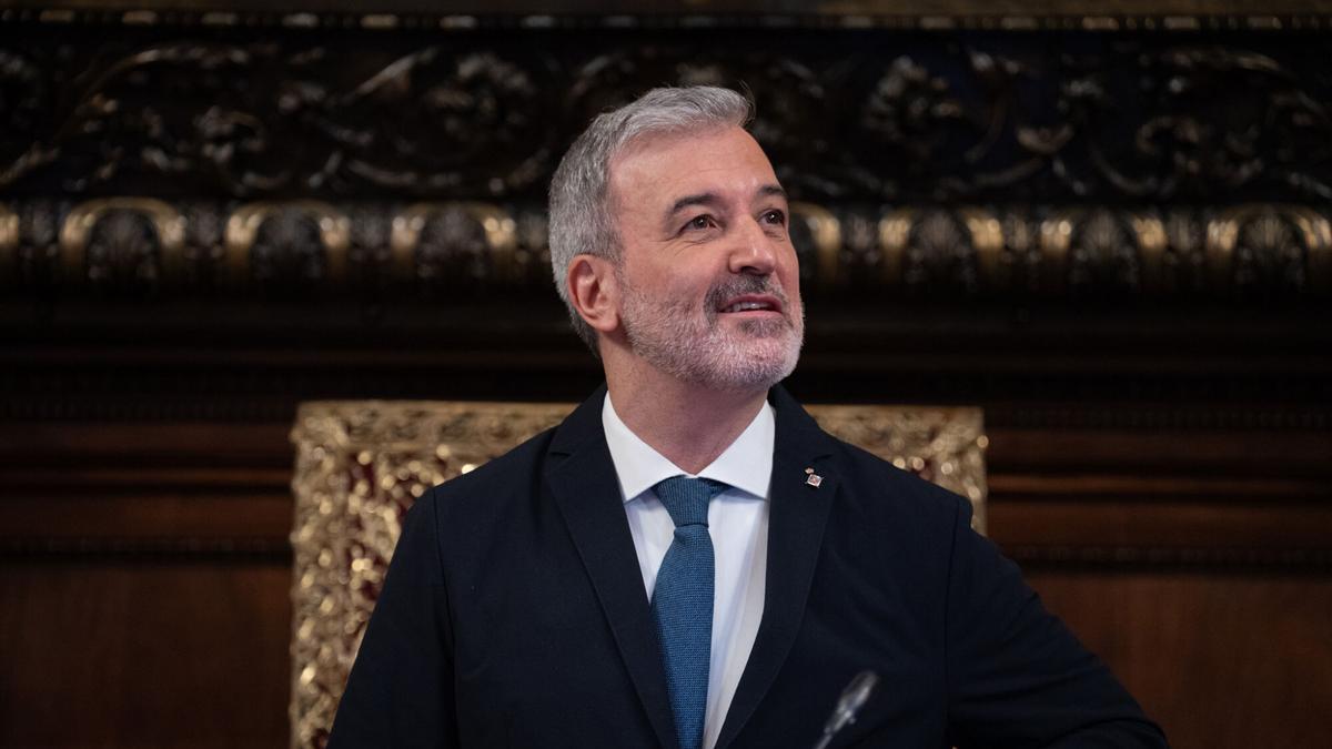 Jaume Collboni durante un pleno en el Ayuntamiento de Barcelona, este marzo de 2025