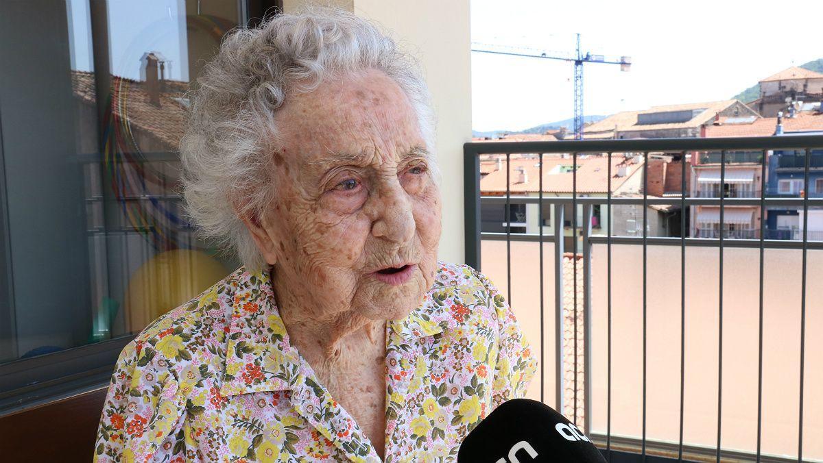 Maria Branyas, cuando tenía 112 años.