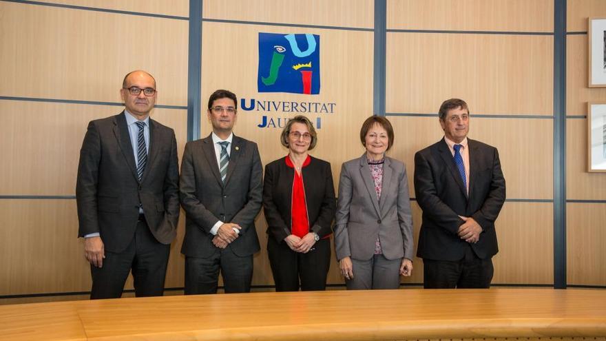 Los rectores de las universidades públicas valencianas, reunidos en Castelló.