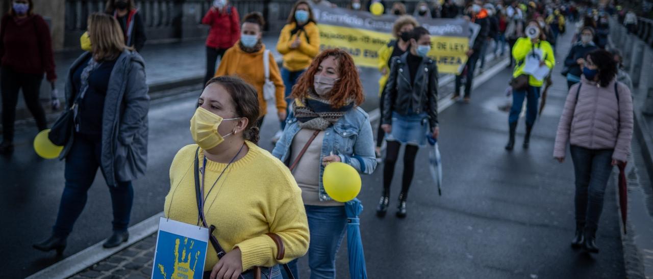 Manifestación de empleados públicos.