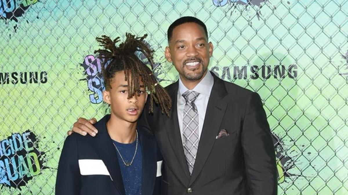 Jaden y Will Smith, en la première del Escuadrón Suicida en Nueva York.