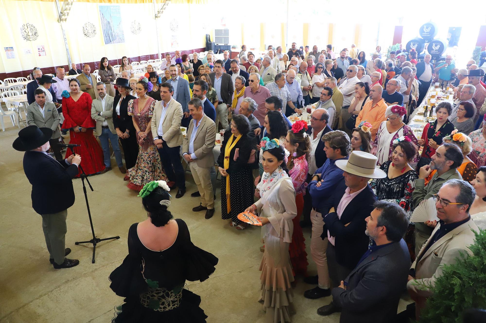 La recepción de la Federación de Peñas Cordobesas en la Feria de Córdoba en imágenes