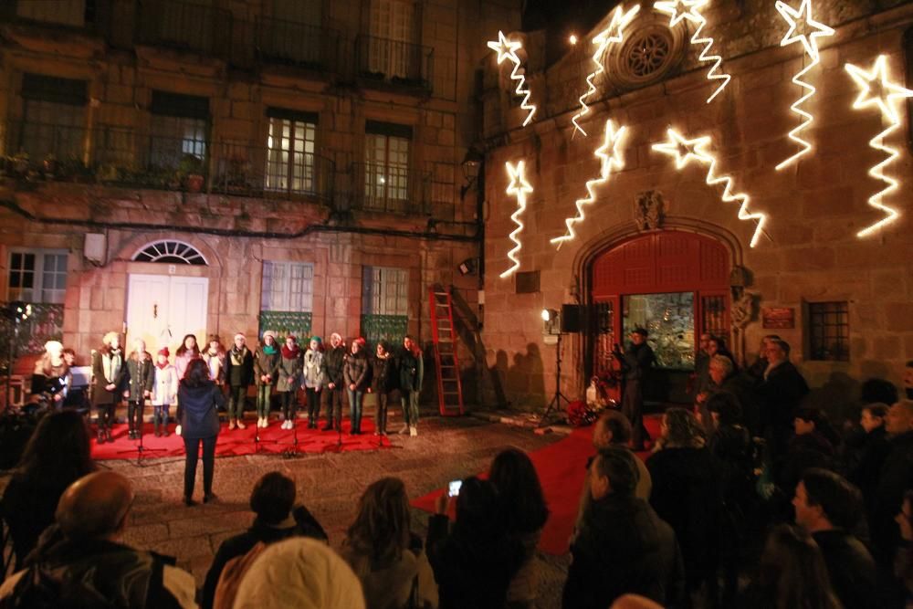 Inauguración con polémica del belén de Baltar