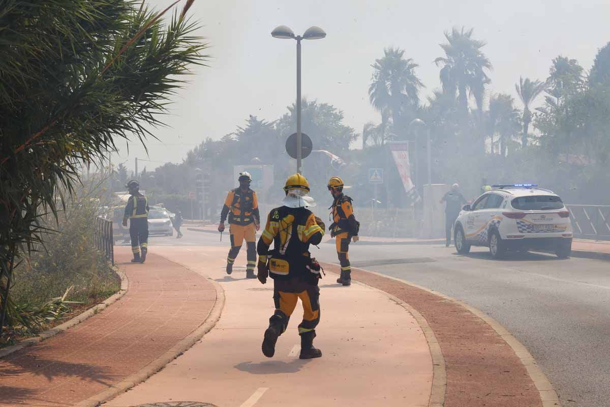 Incendio en una parcela de Ibiza