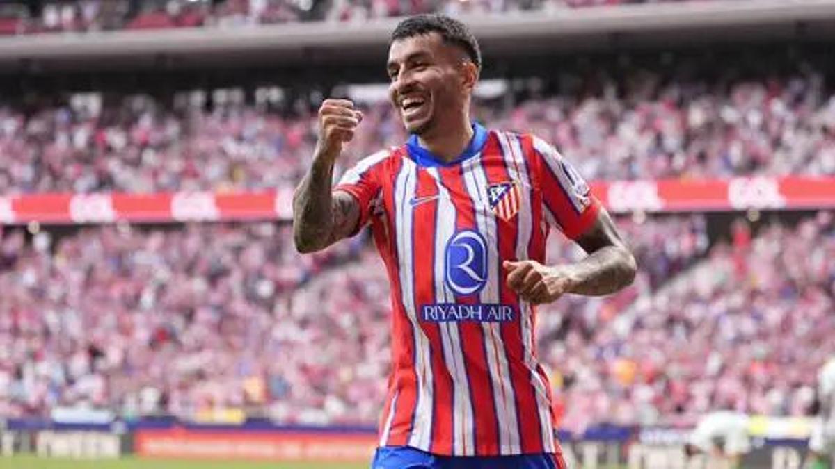 Ángel Correa celebrando un gol