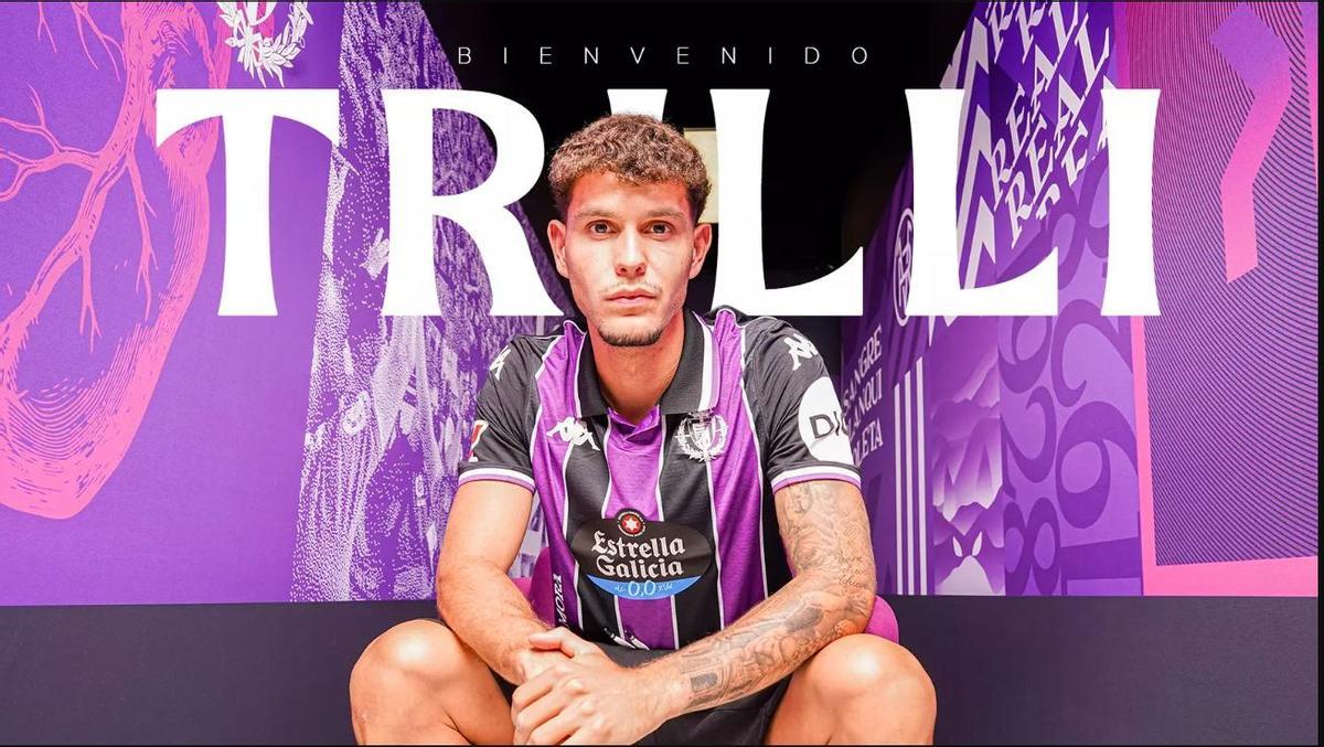 Anuncio del fichaje de Trilli por el Valladolid