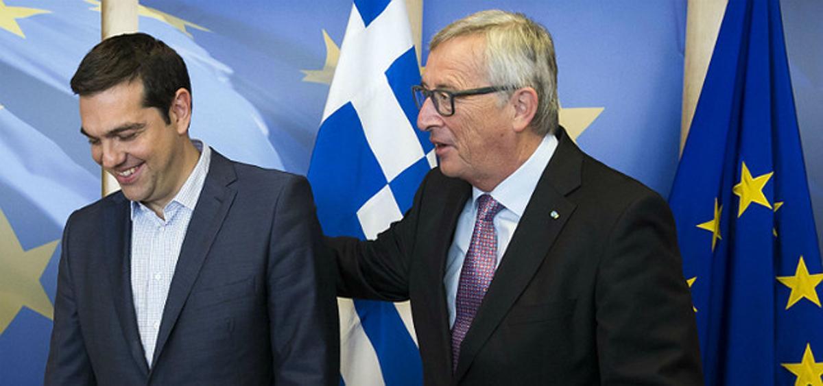 Tsipras i Jean-Claude Juncker.
