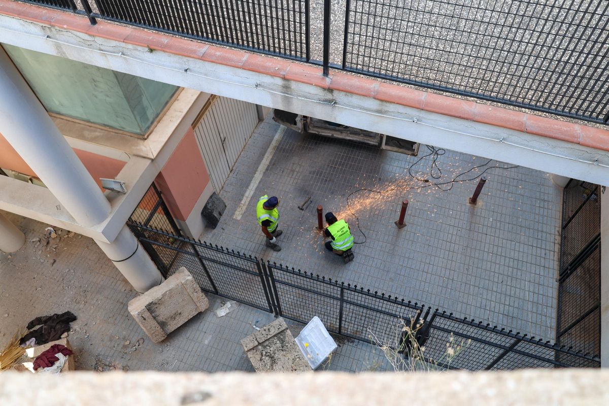Los trabajos en el puente arrancaban este martes.