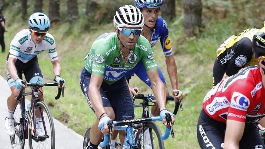 Valverde, en plena ascensión.