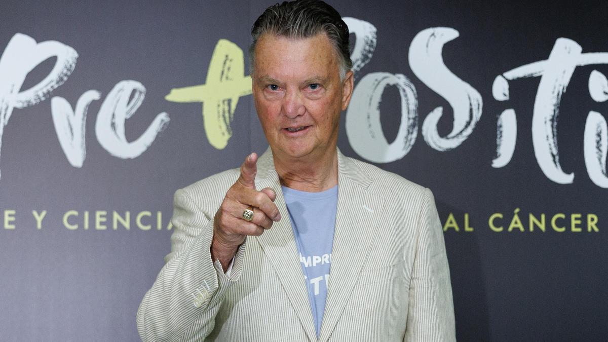 Louis Van Gaal, durante la presentación del documental “Siempre Positivo”, en el que habla de su lucha contra el cáncer.