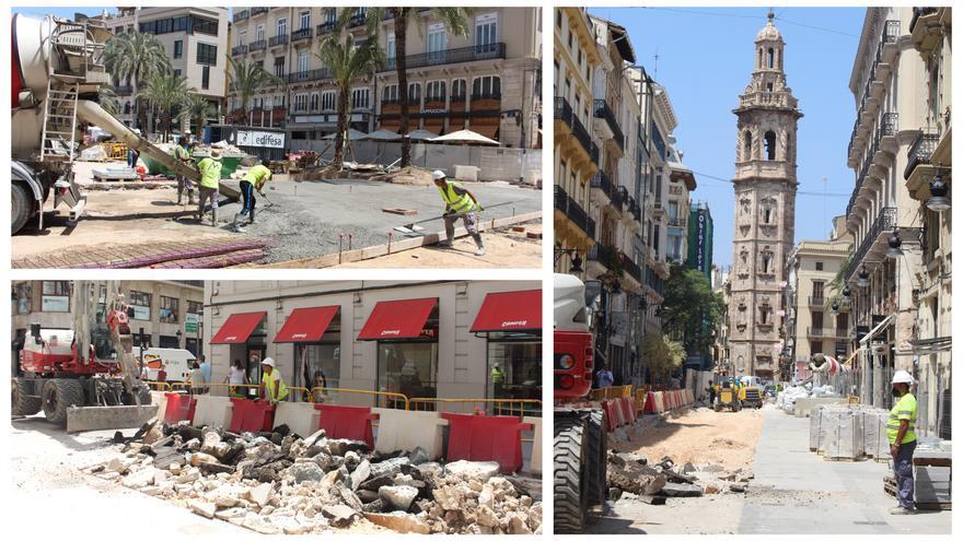 La calle de la Paz levanta el asfalto para su remodelación final