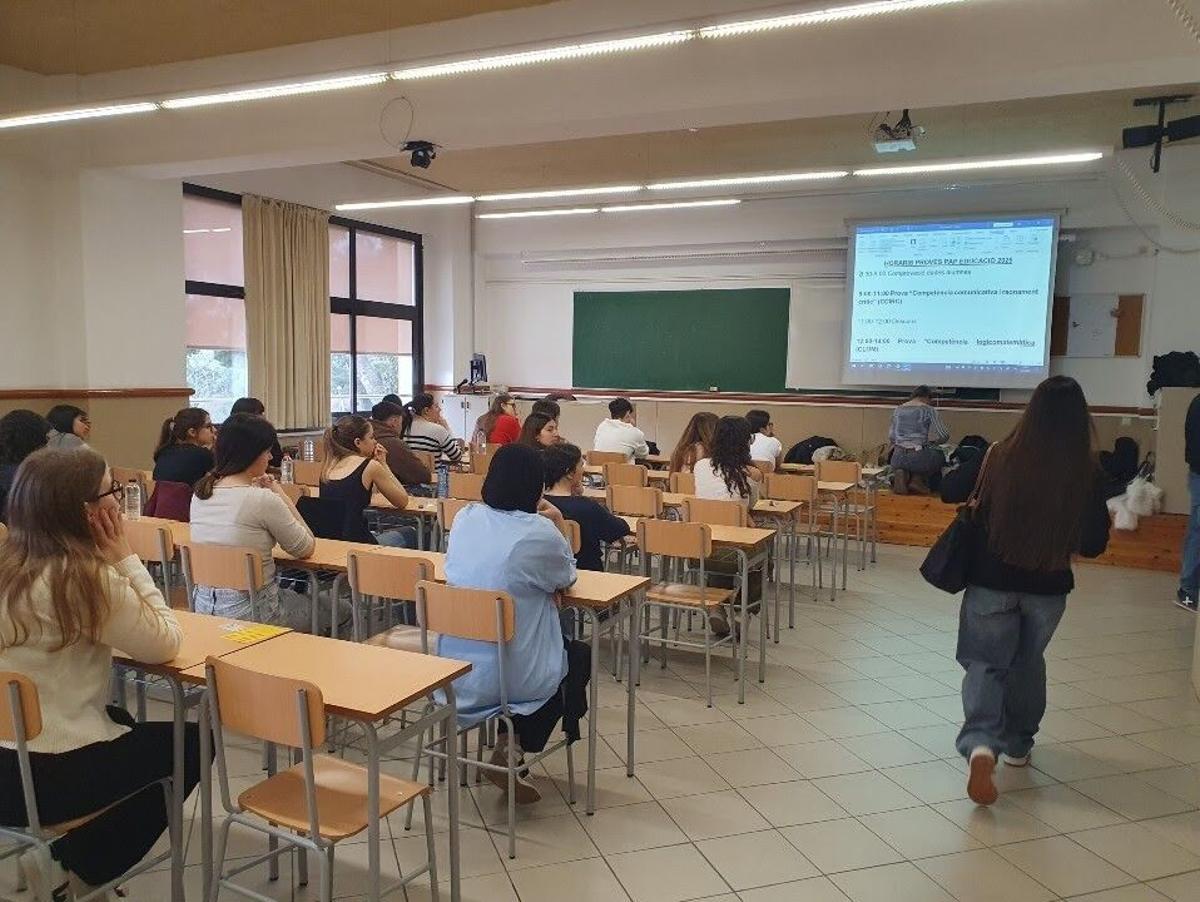 Un total de 5.552 estudiantes harán este sábado la Prova d'Aptitud Personal (PAP) para poder acceder a los grados de Educación
