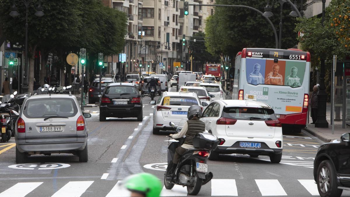 Trànsit en el centre de València