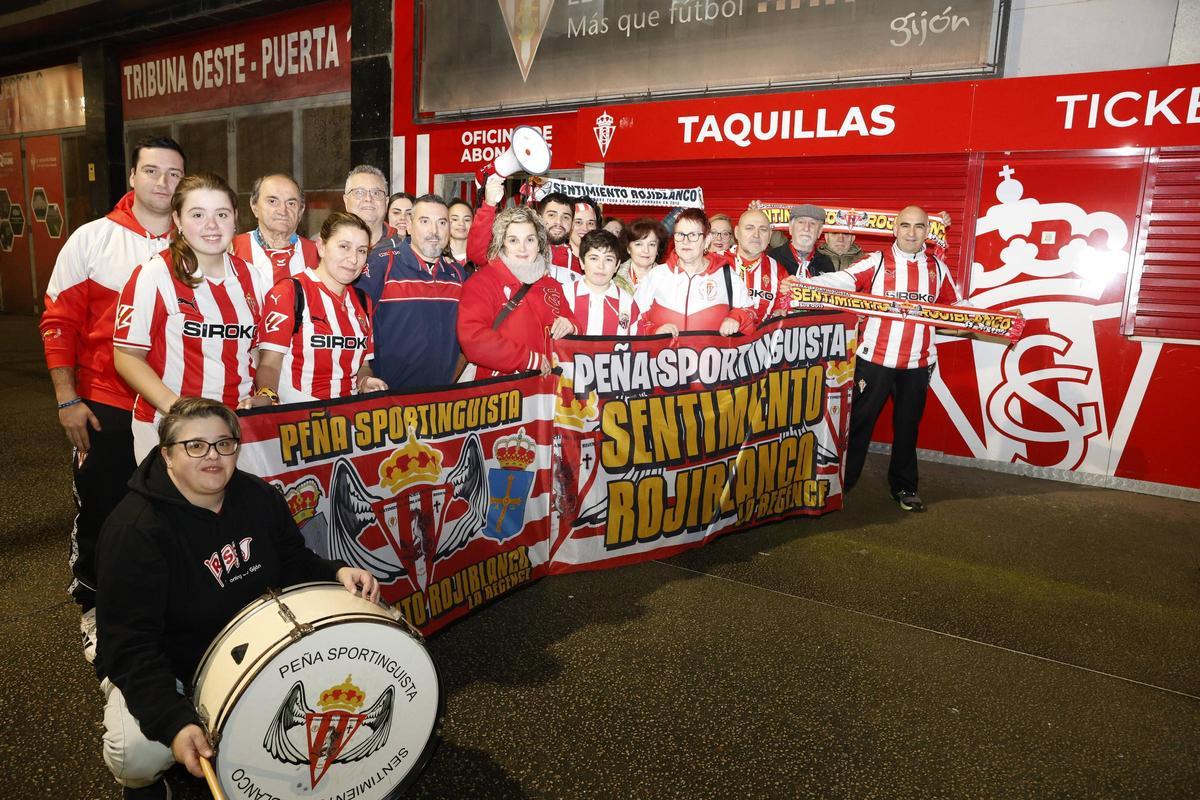 La Peña Sentimiento Rojiblanco, en El Molinón