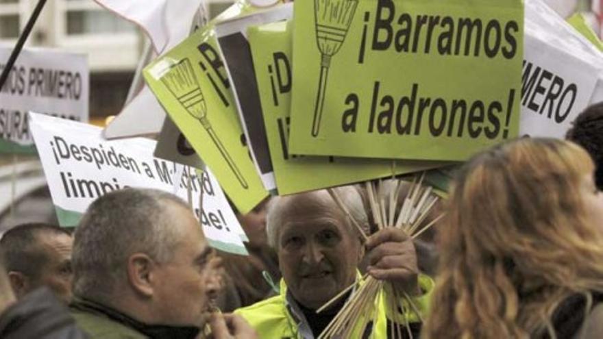 Los trabajadores de limpieza se manifiestan en Madrid