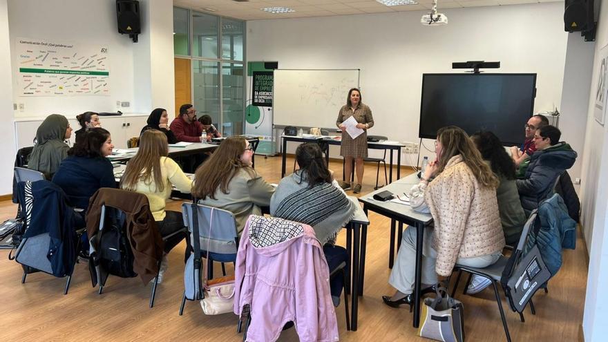 Una sesión formativa de la anterior edición del programa en las dependencias de la AED.