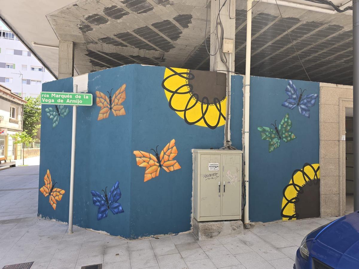 Mural homenaje a Félix Rodríguez de la Fuente en A Estrada.