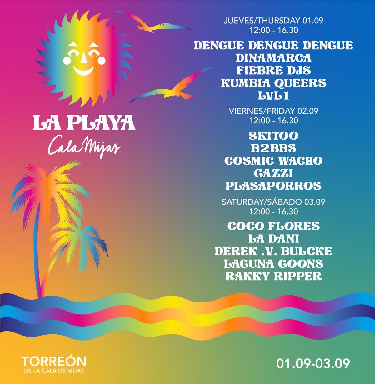 Los asistentes también podrán disfrutar de la oferta musical en la misma playa La Cala de Mijas