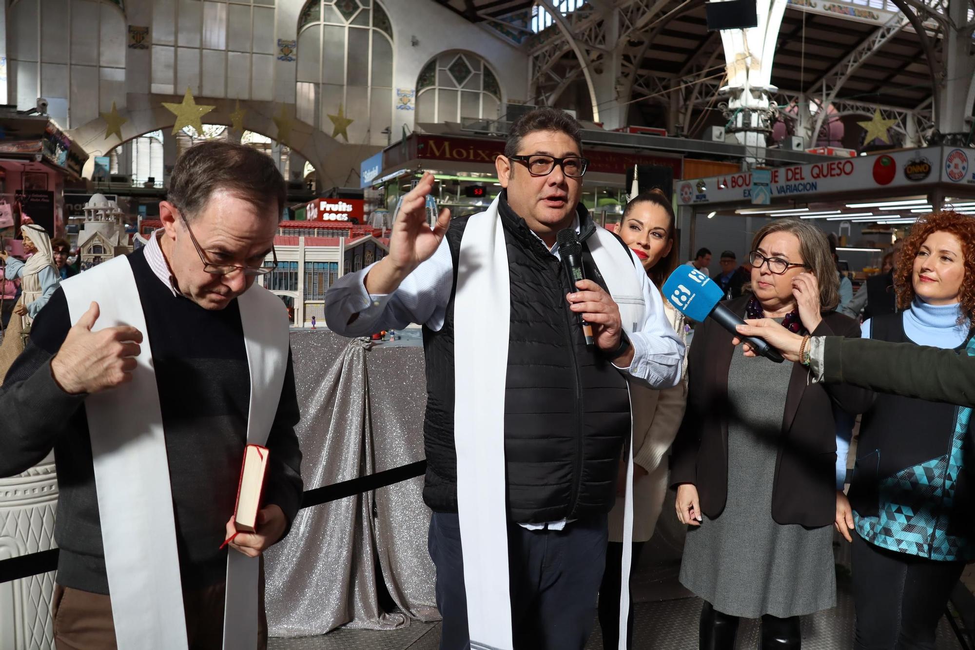 Así es el belén del Mercado Central de València, de la falla Monteolivete