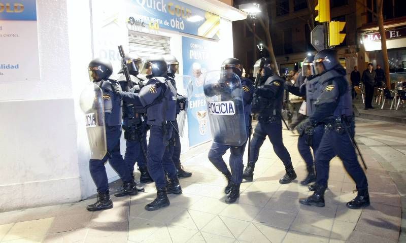 Fotogalería de los incidentes en Zaragoza