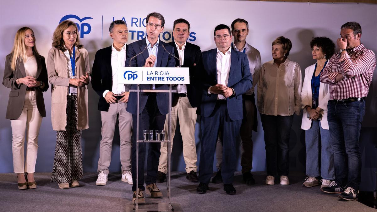 Gonzalo Capellán comparece tras ganar las elecciones en La Rioja.