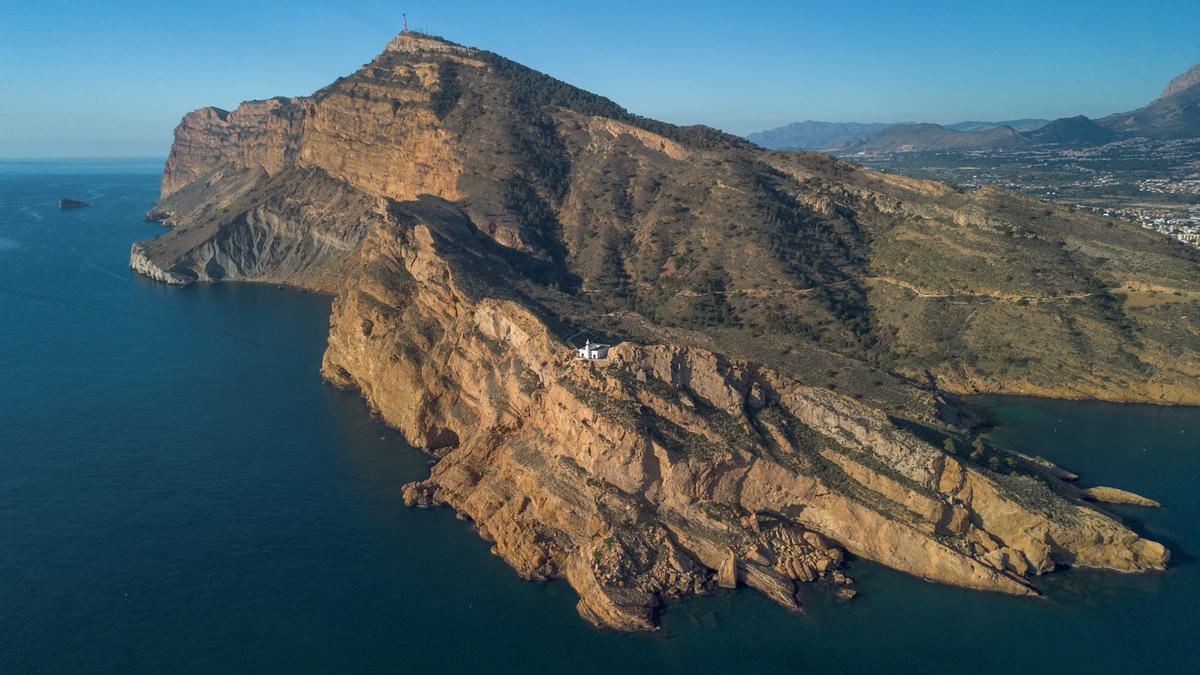 Vista aérea del Centro de Interpretación Medioambiental del Faro de l´Albir.