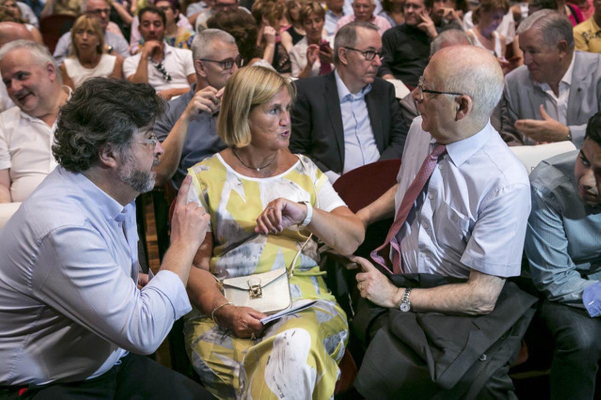 Castellà, De Gispert i Rigol, en l’acte de presentació de Demòcrates de Catalunya.