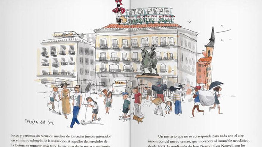 Una ilustraciÃ³n del libro &#039;Madrid&#039; de Tintablanca.