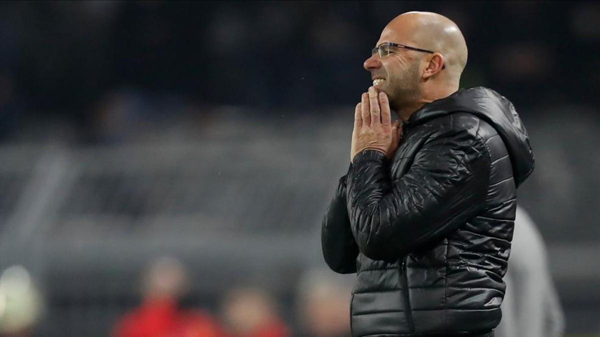 Peter Bosz decepcionado tras el 4-4 ante el Schalke