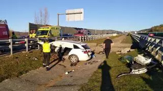 Un muerto y una herida grave en un accidente de tráfico en la A-6, en León