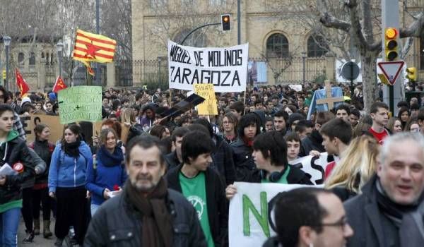 Fotogalería: Manifestación de estudiantes en Zaragoza