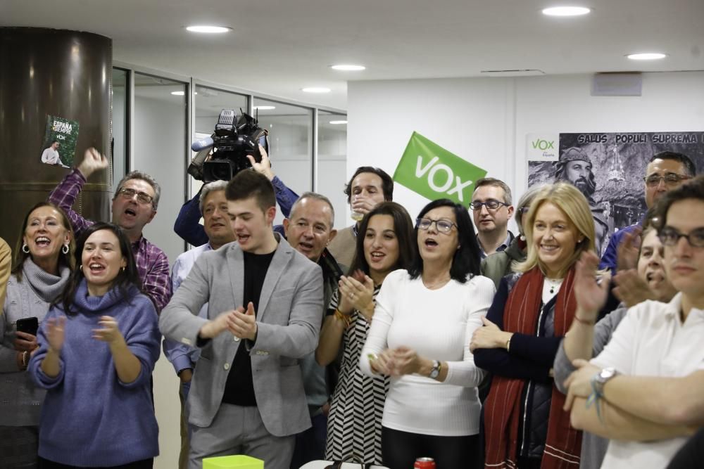 Noche electoral de Vox en Asturias